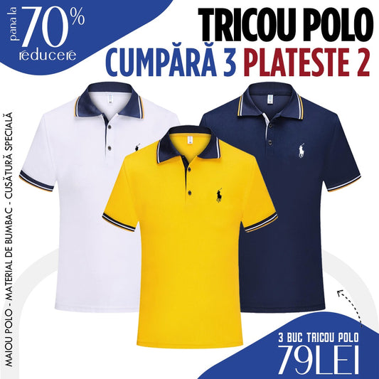 Ralphes polo tricou de vară pentru bărbați /Set de 3