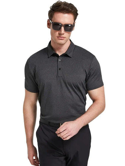 4 bucăți Tricou cu guler pentru bărbați, cu uscare rapidă, mânecă scurtă, tricou de golfi
